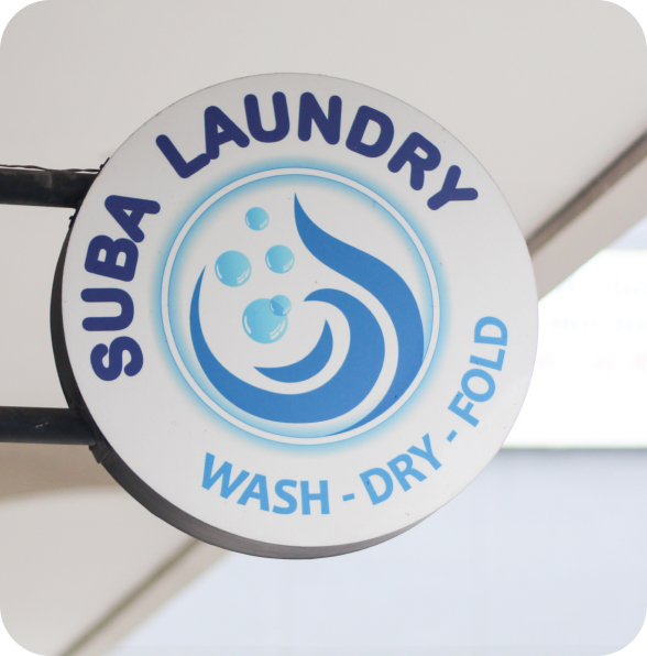 Papan nama Suba Laundry